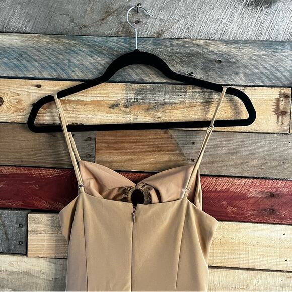 Gianni Bini Tan Abby Cutout Midi Dress Size 4 - Picture 7 of 12